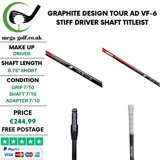 Graphite Design Tour AD VF-6 Stiff Driver Shaft / Titleist 2nd Gen