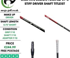 Graphite Design Tour AD VF-6 Stiff Driver Shaft / Titleist 2nd Gen