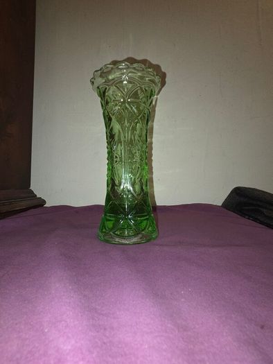 Vintage Green Glass Vase