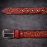 Premium Handcrafted Genuine Leather Belt Embossed Vintage Design Formal & Casual Wear Image 2