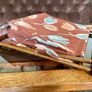 MCM Faux Bamboo Wood And Fabric Portable Knitting Sewing Basket Catch All Image 8