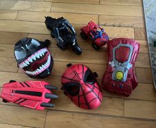 Superhero figures / vehicles /masks / gloves
