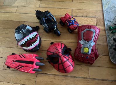Superhero figures / vehicles /masks / gloves