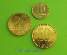 Argentina 2009 year Uncirculated coins.