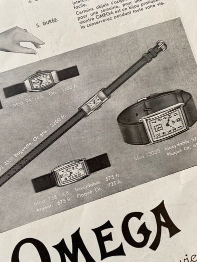 Antique French Omega Ad - 1931