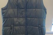 Khaki Green Sleeveless Hooded Gilet Jacket Size XL