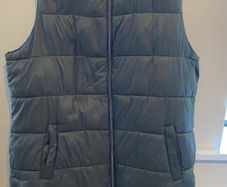Khaki Green Sleeveless Hooded Gilet Jacket Size XL