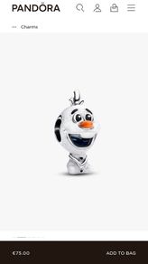 Pandora Disney Frozen Olaf Charm Brand New