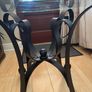 glass table with iron legs Image 3