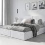 Bedroom Hilton upholstered bed frame. Storage box and  lifter support Image 5