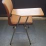 Vintage 1970s Style Writing Tablet Chairs Retro mid century Adult size Image 2
