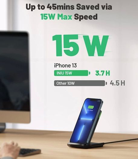 Wireless Charger 2-Pack, 15W Fast Wireless Charging Stand with Sleep-friendly Adaptive Light Phone Charge For iPhone 14 13 12 11 Pro Max X Plus Samsung Galaxy S22 S21 S20 Google Pixel Xiaomi etc (FREE POSTAGE)