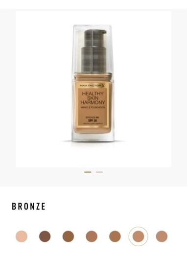 Max Factor Healthy Skin Harmony Liquid Foundation With SPF - Shade - 80 Bronze - Size - 30ml - RRP - 16.95