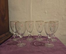 Set of 6 1960's Irish Coffee Recipe Stemmed Glasses