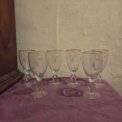 Set of 6 1960's Irish Coffee Recipe Stemmed Glasses