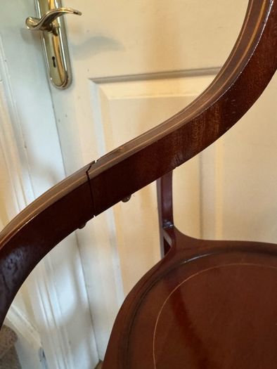 Pair of Large Antique Sheraton Style Inlaid Mahogany 3-Tier Stands