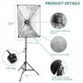Softbox Continuous Lighting Kit 25W LED Bulb Light Stand Image 7