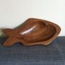 Hand carved fish shaped teak wood bowls Image 4