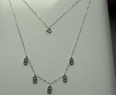 Inspired Messika station necklace 18k White gold
