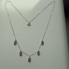 Inspired Messika station necklace 18k White gold