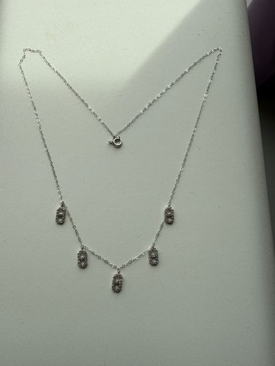 Inspired Messika station necklace 18k White gold