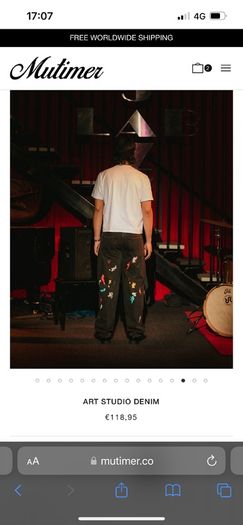 Mutimer mens paint splatter jeans