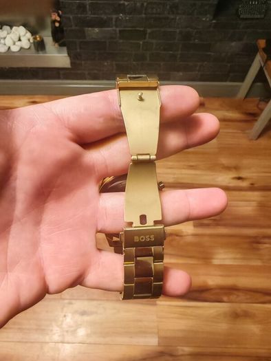 Hugo Boss Men Quartz Gold Stainless Steel Olive Green Dial 45mm Watch 1514059