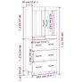 Highboard Smoked Oak 69.5x34x180 cm Image 7