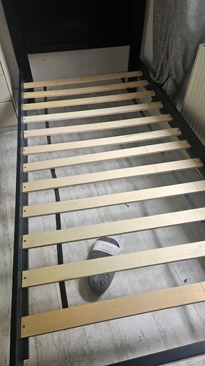 Single bed Black Wooden Frame x 2