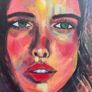 Vibrant Colourful Portrait Acrylic Painting on Canvas - 40x50cm Image 7