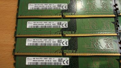 Sk Hynix 4GB 1Rx16 PC4 - 2400T - UCO - 11, 8x Ram sticks