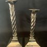 Mid century silver plated candlesticks Image 3