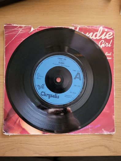 Blondie Sunday Girl 7 inch Vinyl 1978 Chrysalis Records