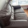 2 seater Arnotts leather couch Image 3