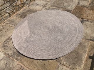 Circular Cotton Blend Rug