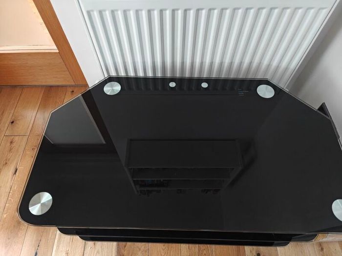 Black Glass TV Stand - Excellent Condition