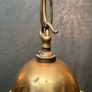 Art Deco Floral Glass & Brass Pendant Lamp Image 5