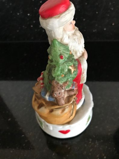 Vintage Ceramic Musical Santa