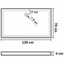 Rectangular ABS Shower Base Tray Black 70x120 cm Image 6