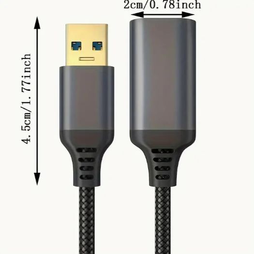 USB 3.0 Extension Cable 3m Type A Male to Female, High-Speed 5Gbps