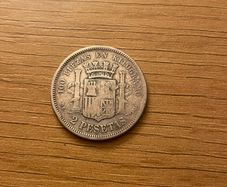 2 Pesetas, Spain, 1870