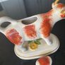 Reduced Staffordshire 19th  century  red and white Daisy cow creamer Image 7