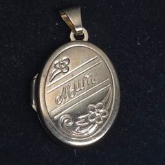 Vintage 9ct Gold Mum Locket Birmingham Hallmark