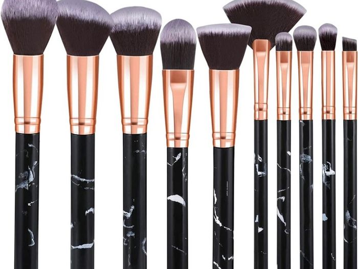 Makeup Brushes 10Pcs Marble Makeup Brush Set Foundation Powder Blush Blending Eyeshadow Brushes Sets (FREE POSTAGE)
