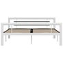 Bed Frame White and Black Metal 160x200 cm Image 4