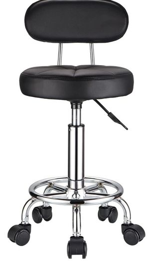Swivel Stools with Wheels Height Adjustable Rolling Spa Stool Backrest (FREE POSTAGE)