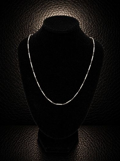 925 Vintage Sterling Silver Italian Bar LinkChain