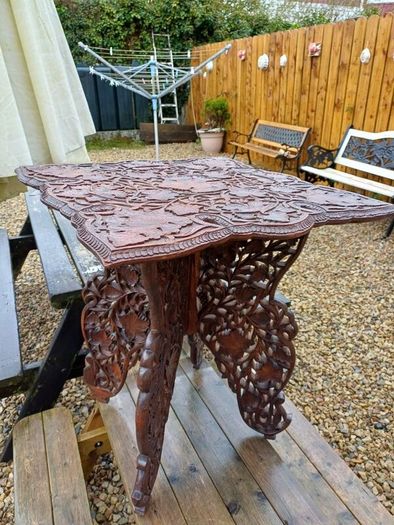 Large Antique Anglo-Indian Campaign Table