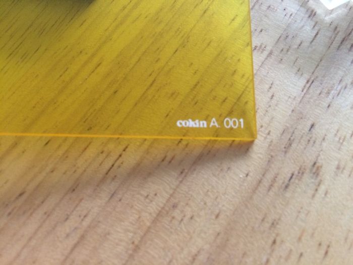 Cokin A series Yellow Filter. Cokin Number 001.