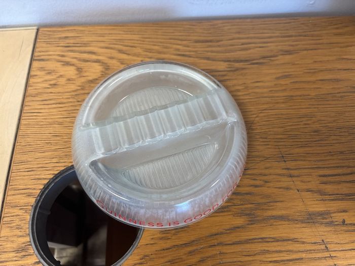 Guinness vintage ashtray glass